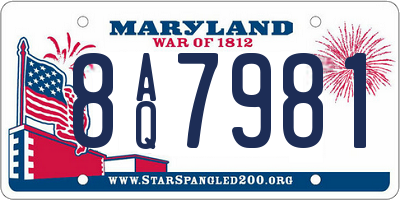 MD license plate 8AQ7981