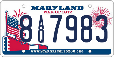 MD license plate 8AQ7983