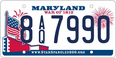 MD license plate 8AQ7990