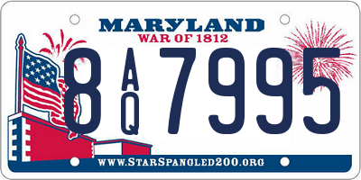 MD license plate 8AQ7995