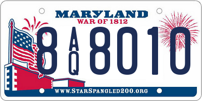 MD license plate 8AQ8010