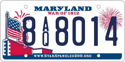MD license plate 8AQ8014