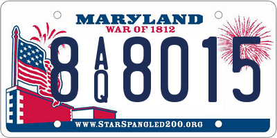 MD license plate 8AQ8015