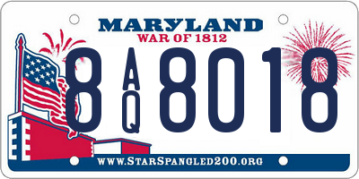 MD license plate 8AQ8018