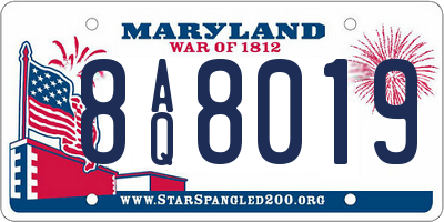 MD license plate 8AQ8019