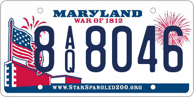 MD license plate 8AQ8046