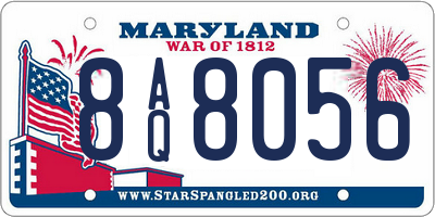 MD license plate 8AQ8056