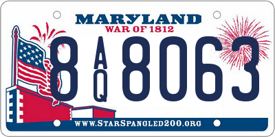 MD license plate 8AQ8063