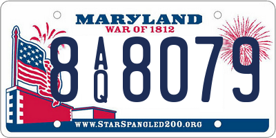 MD license plate 8AQ8079