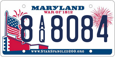 MD license plate 8AQ8084