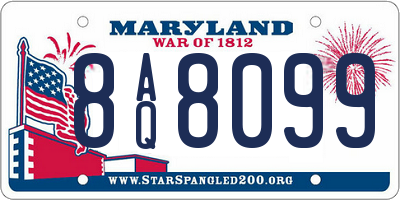 MD license plate 8AQ8099
