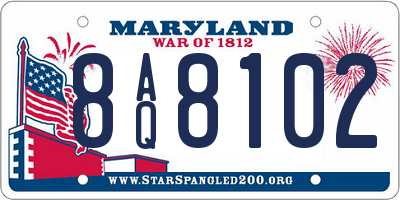 MD license plate 8AQ8102