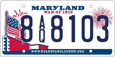MD license plate 8AQ8103
