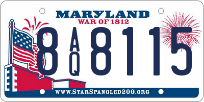 MD license plate 8AQ8115