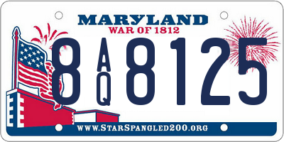 MD license plate 8AQ8125