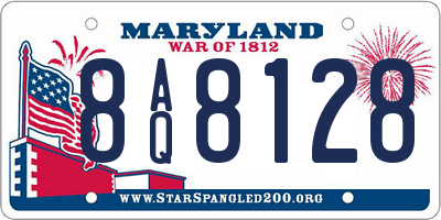 MD license plate 8AQ8128