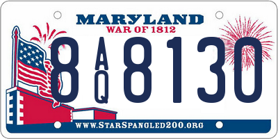 MD license plate 8AQ8130