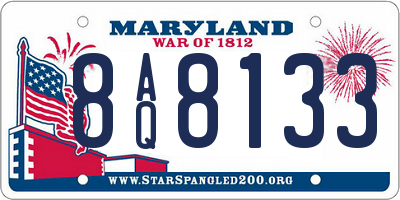 MD license plate 8AQ8133