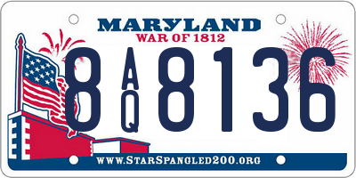 MD license plate 8AQ8136