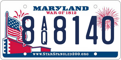 MD license plate 8AQ8140