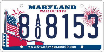 MD license plate 8AQ8153