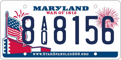 MD license plate 8AQ8156