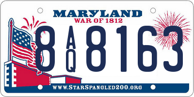 MD license plate 8AQ8163