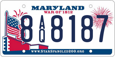 MD license plate 8AQ8187