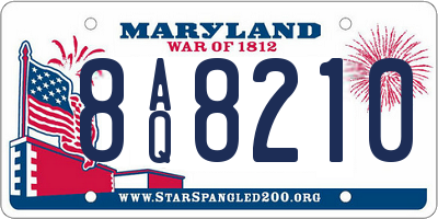 MD license plate 8AQ8210