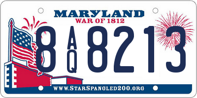 MD license plate 8AQ8213