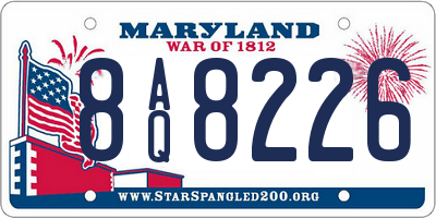 MD license plate 8AQ8226