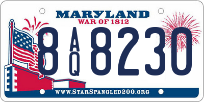 MD license plate 8AQ8230