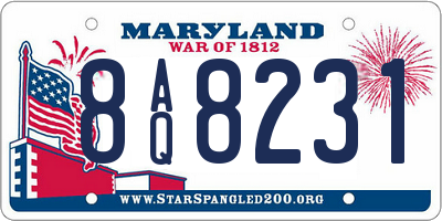 MD license plate 8AQ8231