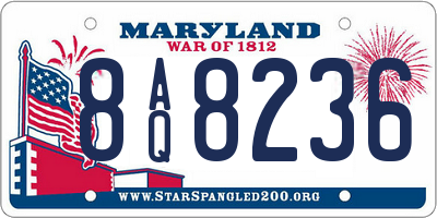 MD license plate 8AQ8236