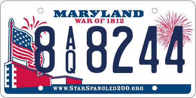 MD license plate 8AQ8244