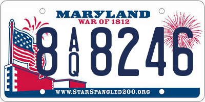 MD license plate 8AQ8246