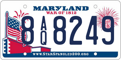 MD license plate 8AQ8249