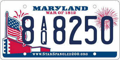 MD license plate 8AQ8250