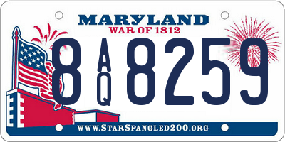 MD license plate 8AQ8259