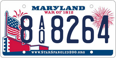 MD license plate 8AQ8264