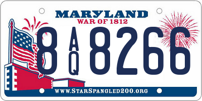 MD license plate 8AQ8266
