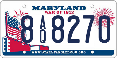 MD license plate 8AQ8270