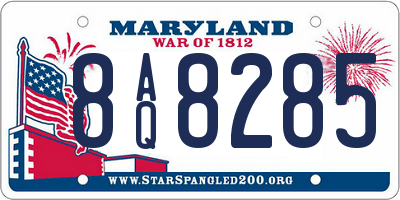 MD license plate 8AQ8285