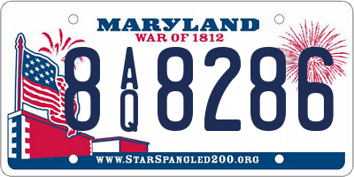 MD license plate 8AQ8286