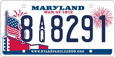 MD license plate 8AQ8291