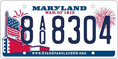 MD license plate 8AQ8304