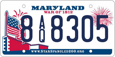 MD license plate 8AQ8305
