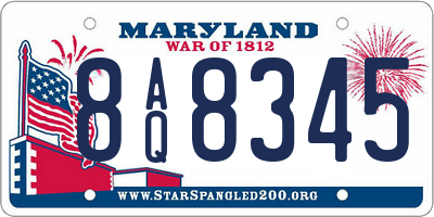MD license plate 8AQ8345