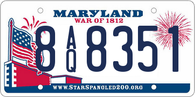 MD license plate 8AQ8351