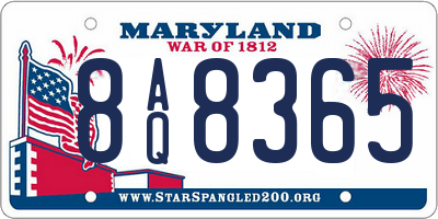 MD license plate 8AQ8365